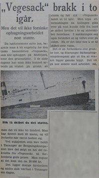 1939.11.10 - Stavangeren - Vegesack brakk i to igår - merged